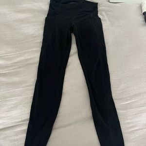 athleta girls black leggings